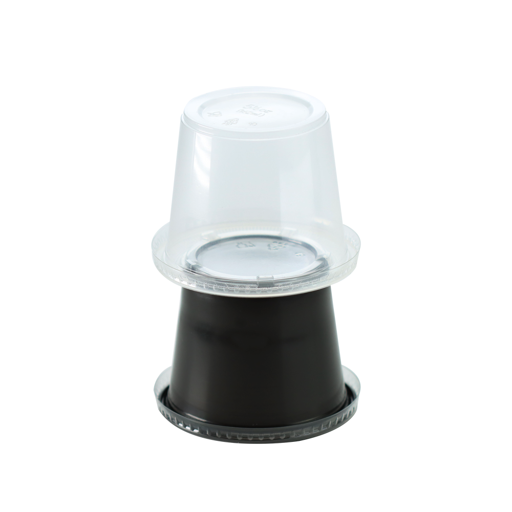 PP高透明带盖酱料杯74口径